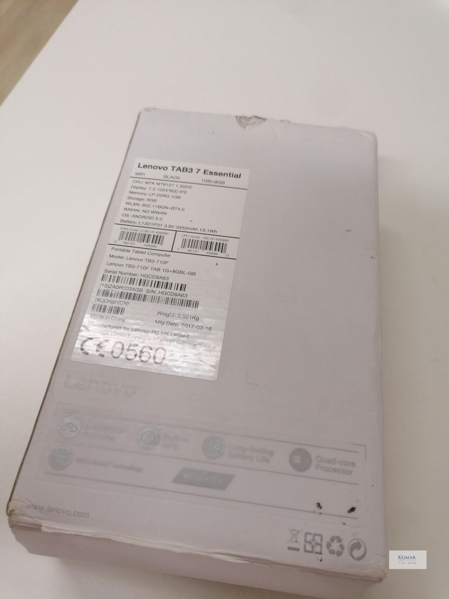 Lenovo TB3-710F 7" 16GB Table Man 16 03 2107 Updated 21 10 2020 In box,cable and charger - Image 5 of 5