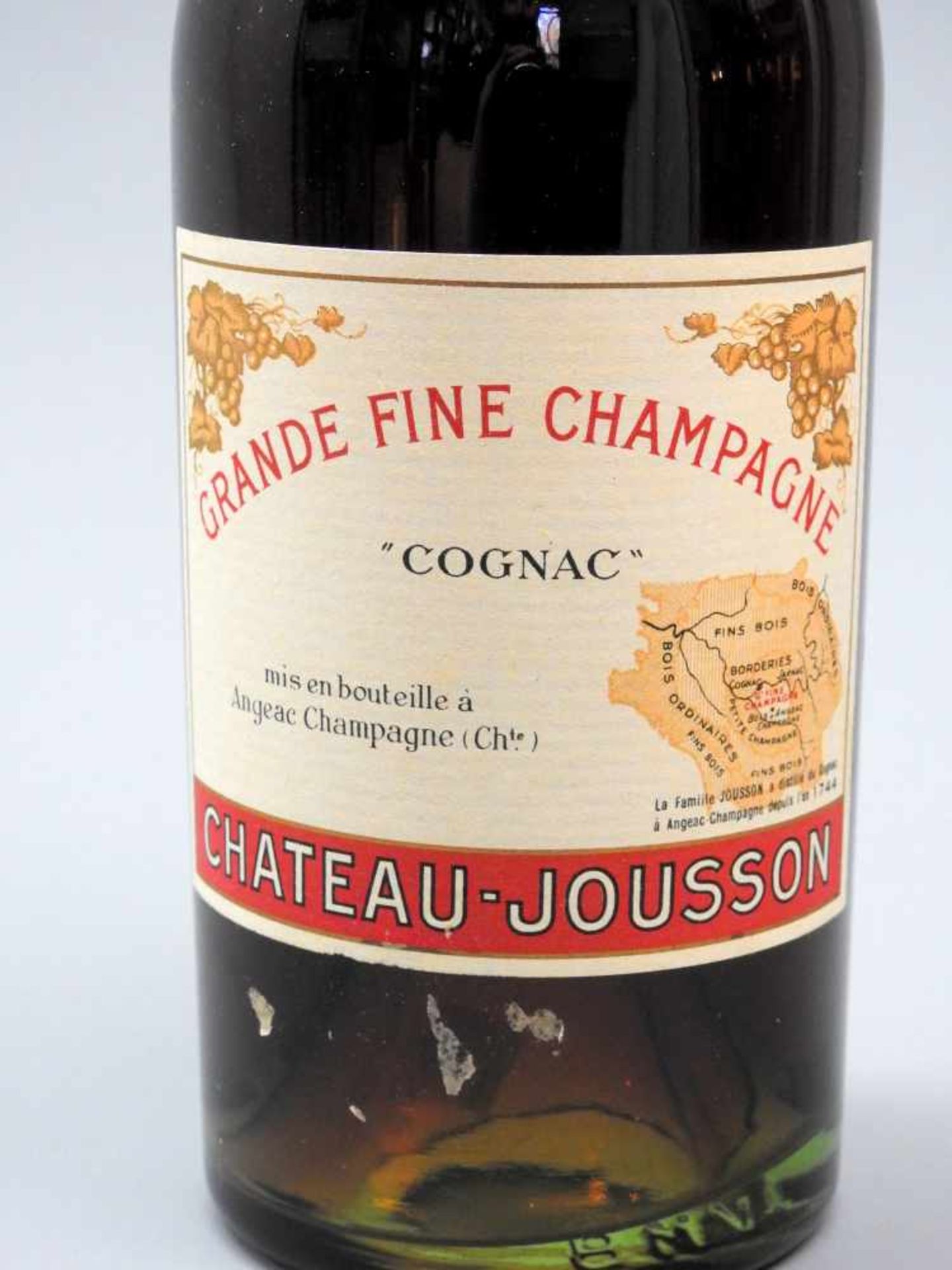 Cognac Fine ChampagneChâteau Jousson, Réserve, Extra 1906. Angeac-Champagne, Westfra - Image 2 of 2