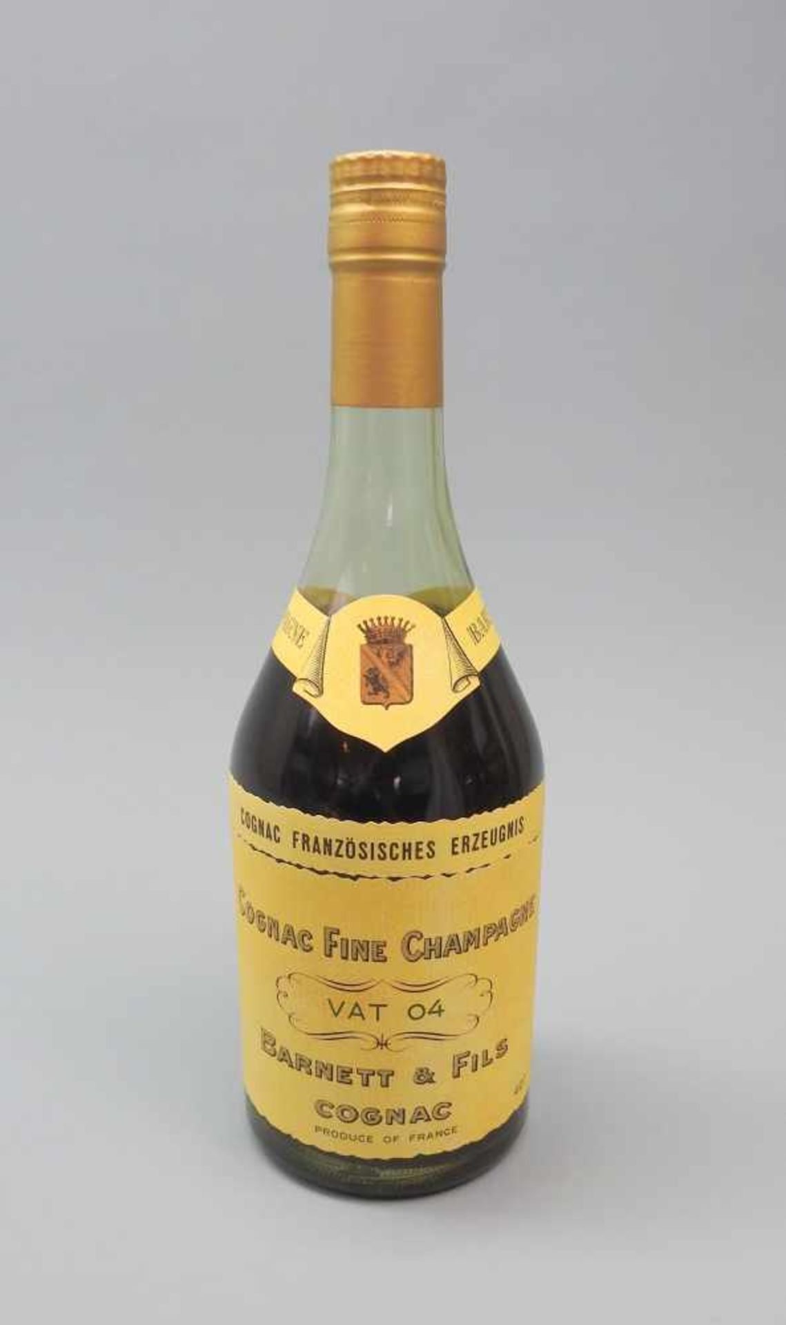 Cognac Fine ChampagneBarnett & Fils, VAT 1904. Westfrankreich. Durchgehend fachgerecht