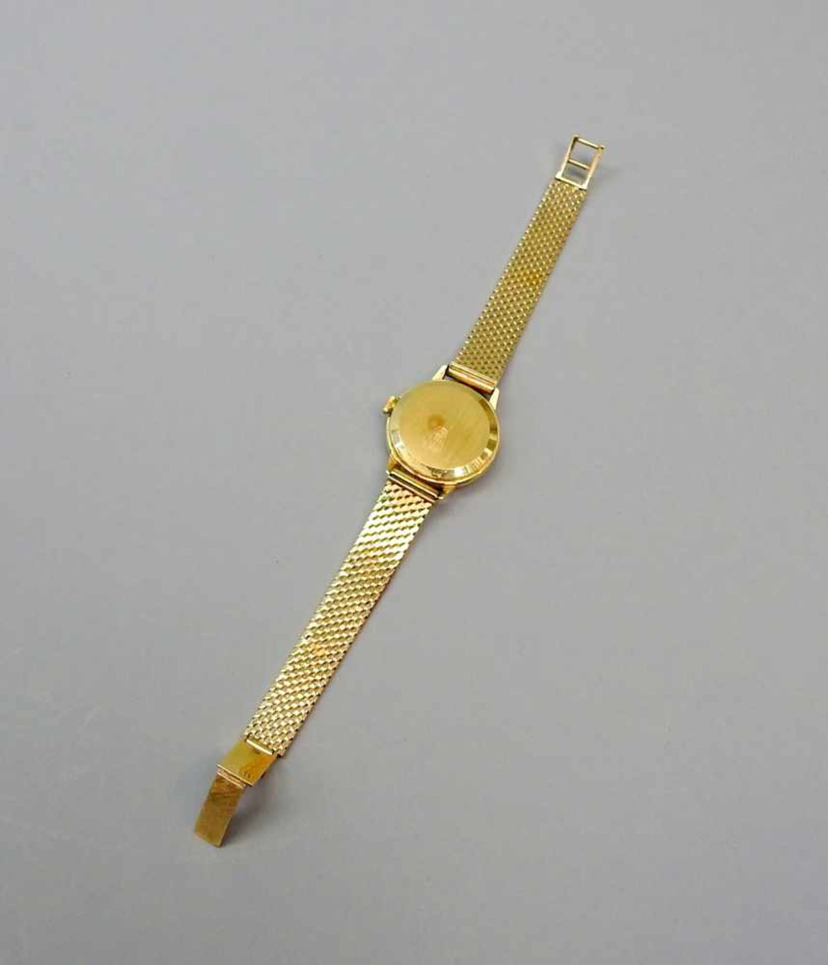 Pallas, Goldene Damenuhr14 K Gold. Damenarmbanduhr der Marke Pallas Paris. Handaufzug, - Bild 3 aus 3