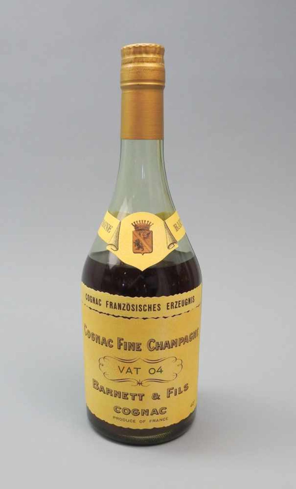 Cognac Fine ChampagneBarnett & Fils, VAT 1904. Westfrankreich. Durchgehend fachgerecht