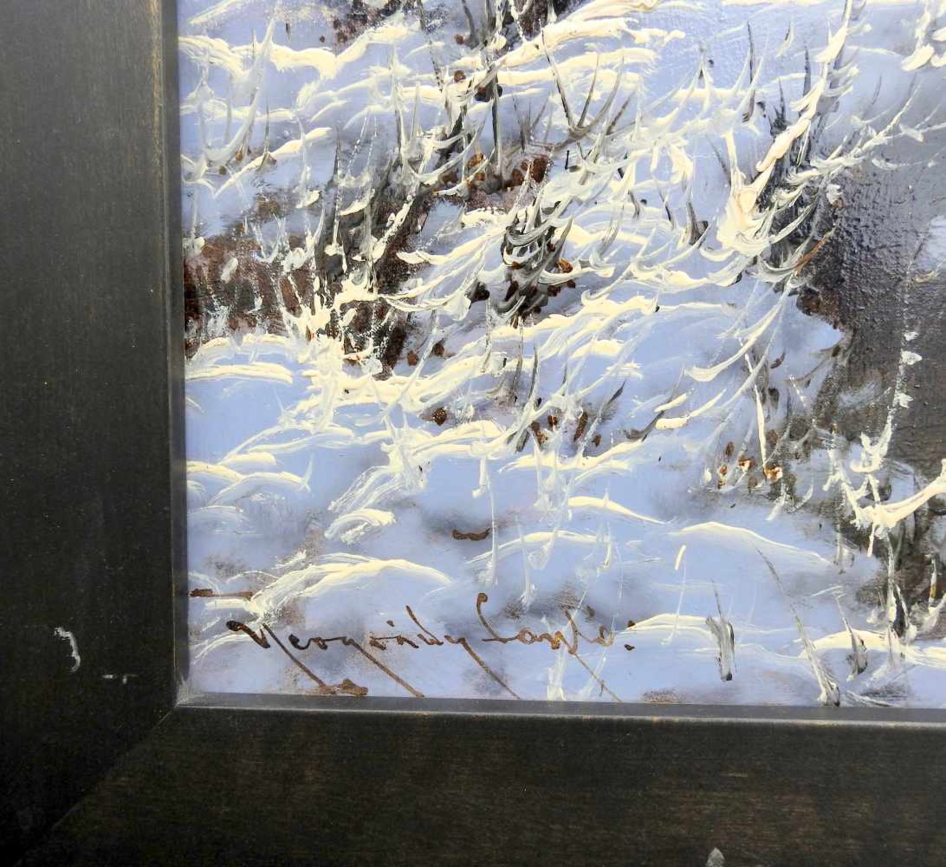 Laszlo Neogrady, 1896 Budapest - 1962 ebendaÖl/Leinwand. Verschneite Winterlandschaft - Bild 3 aus 6