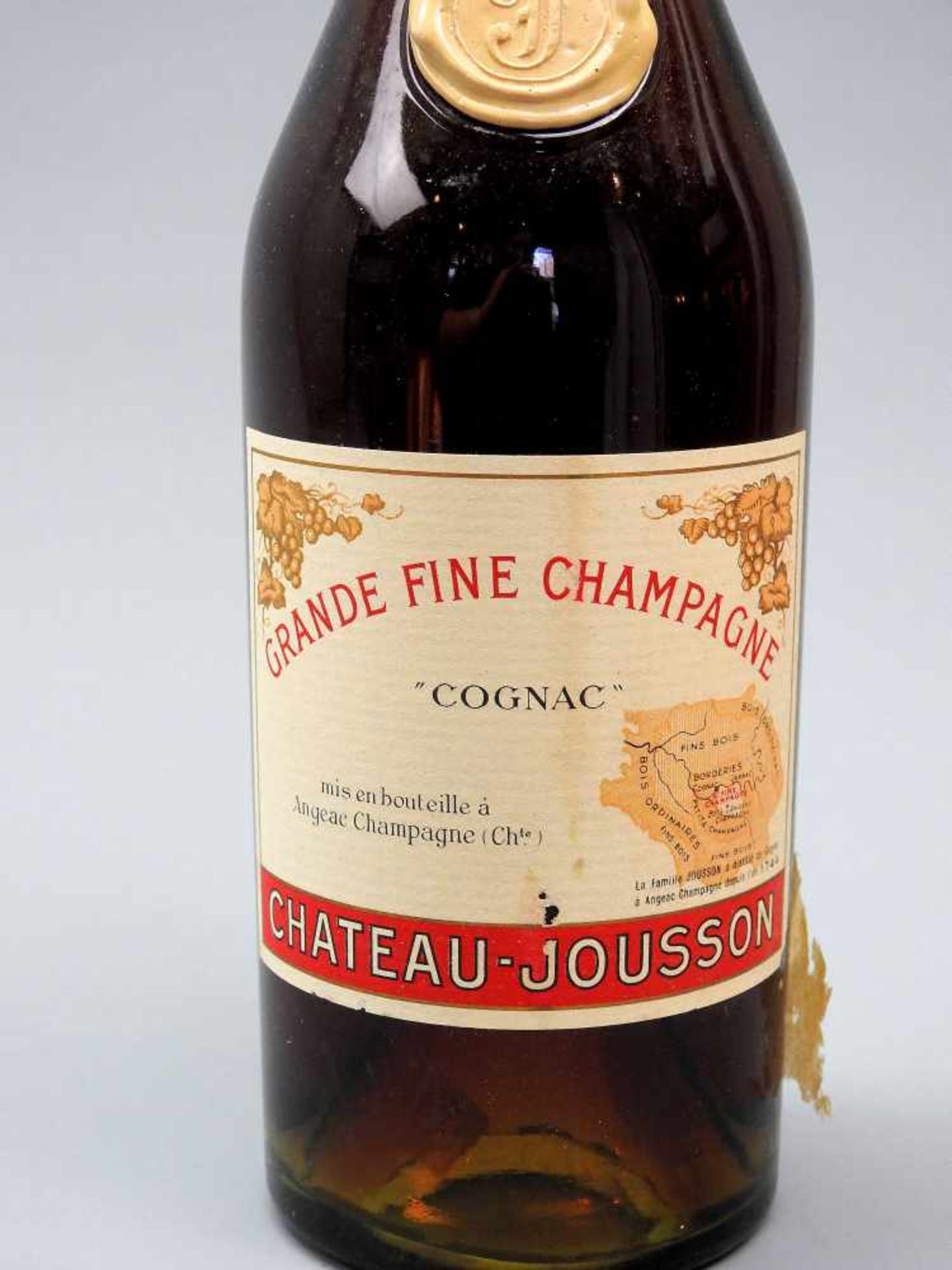 Cognac Fine ChampagneChâteau Jousson, Réserve, Extra 1906. Angeac-Champagne, Westfra - Bild 2 aus 2