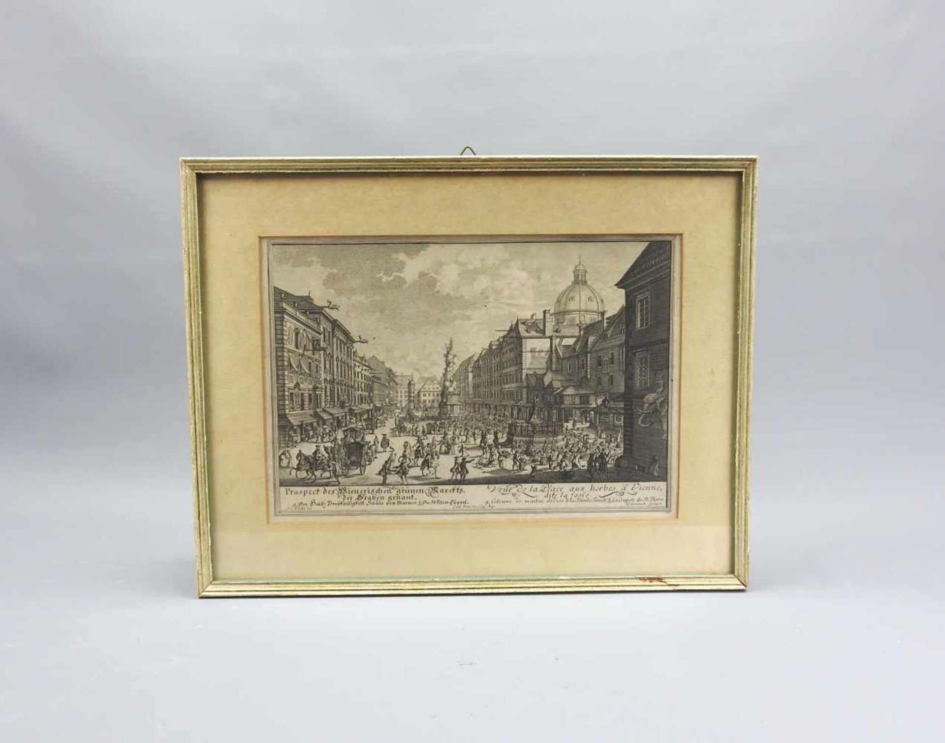 Prospekt des Wienerischen grünen MarktsKupferstich/Papier. Aus der Sammlung "Die Wien - Image 2 of 3