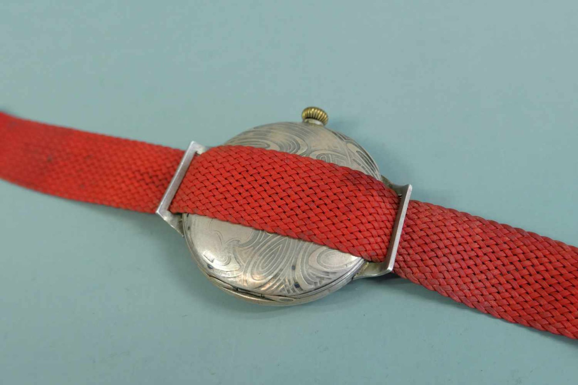 Omega Taschenuhr-UmbauSilber. Omega-Taschenuhr als Armbanduhr umgebaut mit Gehäuse au - Bild 2 aus 2