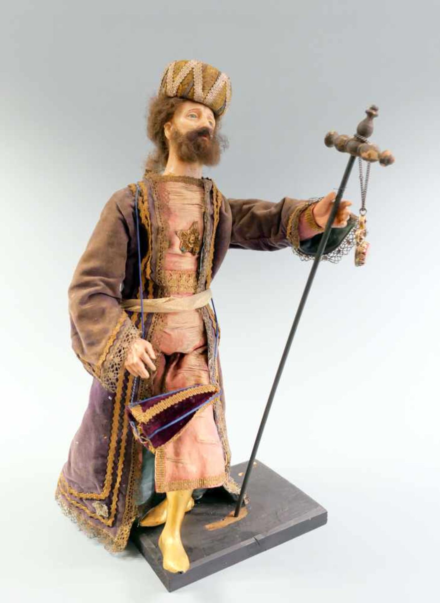 Große barocke Krippenfigur "David"Große barocke Krippenfigur mit Holzgliedern, einem