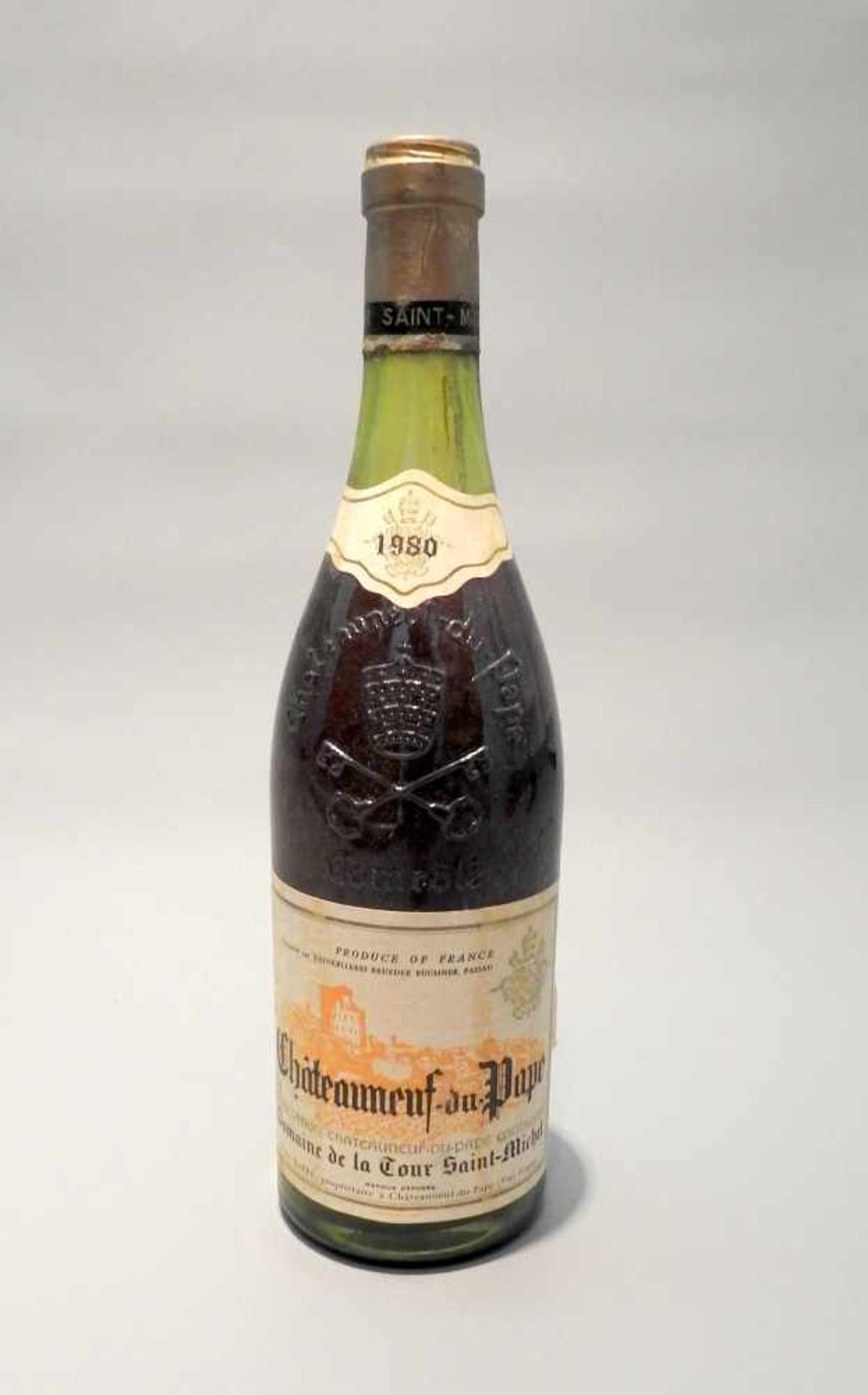 Châteauneuf-du-PapeDomaine Tour Saint-Michel, Jahrgang 1980, Inhalt 750 ml. Südliche