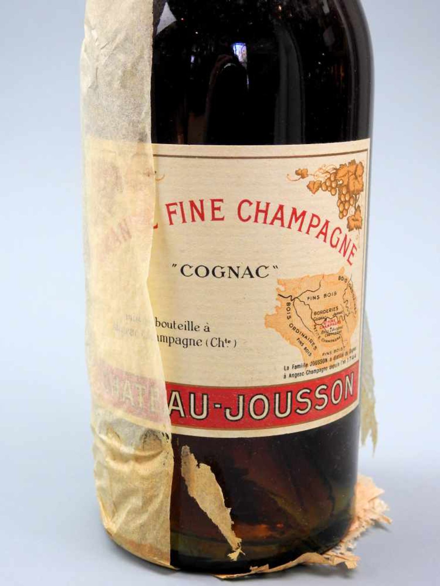 Cognac Fine ChampagneChâteau Jousson, Réserve, Extra 1906. In Schutzfolie partiell e - Image 2 of 2