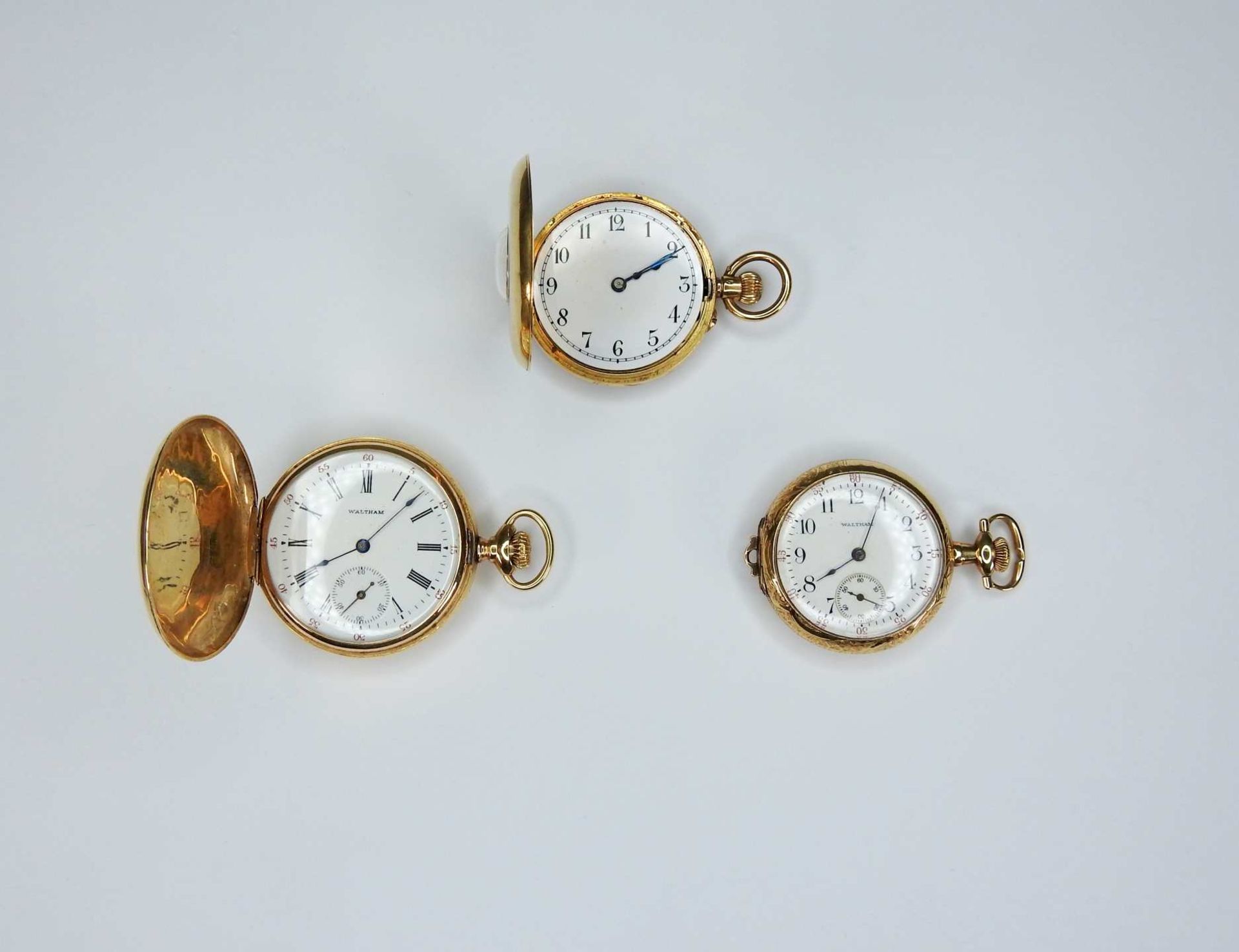 Konvolut von kleinen TaschenuhrenDas Konvolut besteht aus 3 Savonette-Uhren: 1 kleine - Bild 2 aus 6