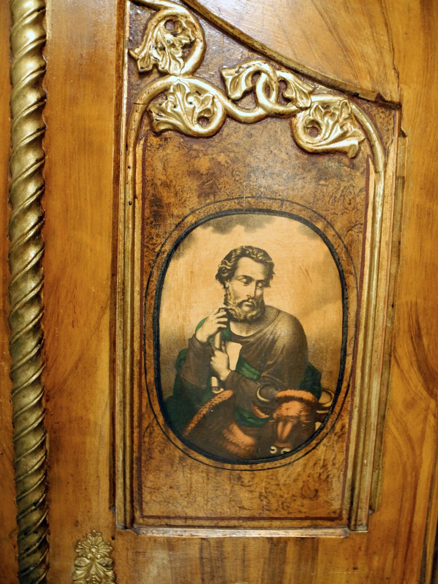 Irschenberger BauernschrankHolz, schöner Bauernschrank, auf den Türen mit 4 Lithogra - Image 2 of 5