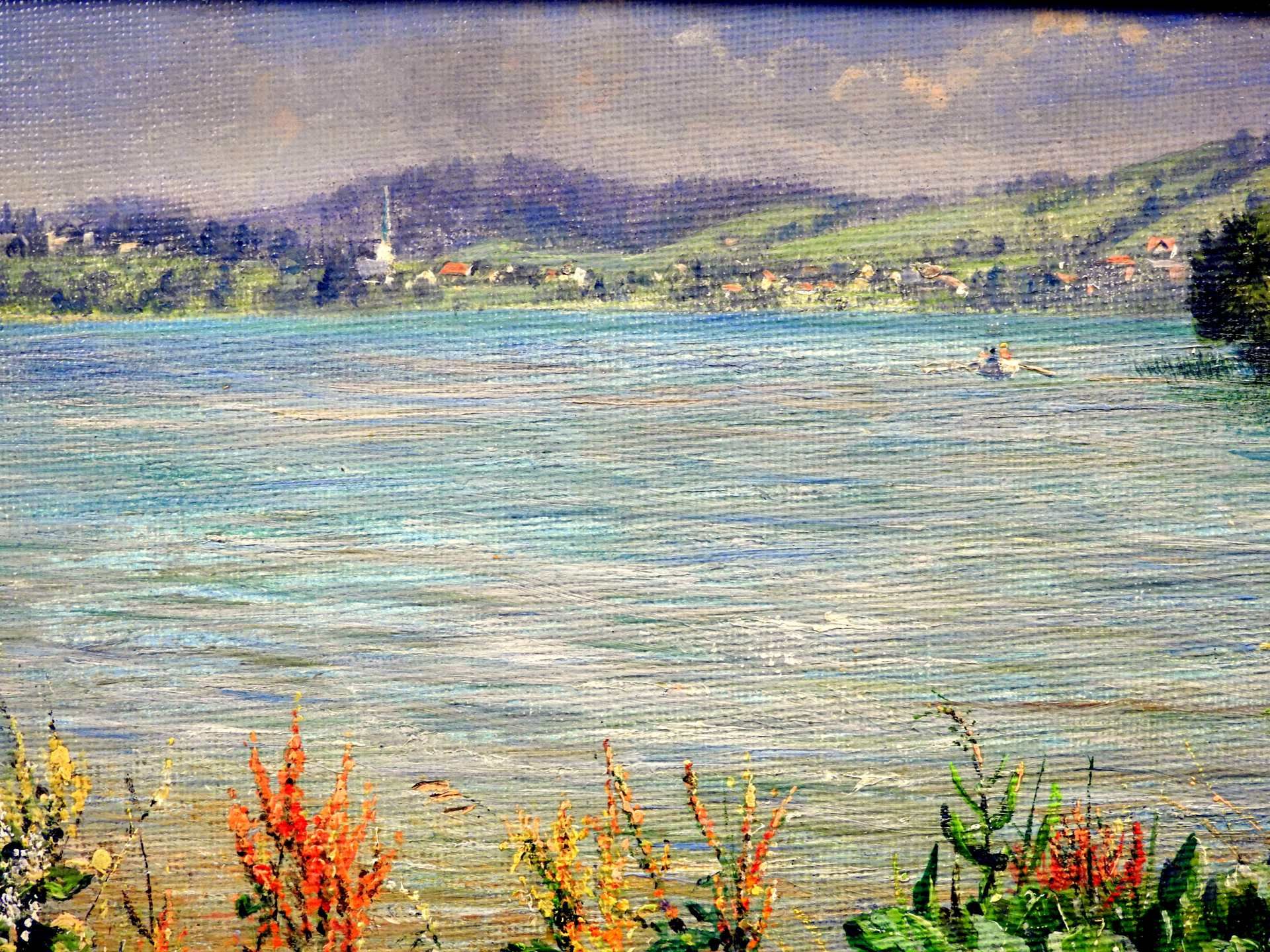 Franz Quaglio, 1844 München - 1920 Wasserburg am InnÖl/Leinwand doubl. Blick auf den - Bild 3 aus 9