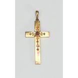 Schönes KreuzMetall vergoldet. Lateinisches Kreuz als Anhänger fein verziert mit mit