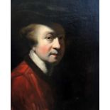 Porträt von Sir Joshua Reynolds Öl/Leinwand. Teils doub., verso undeutlich beschrift