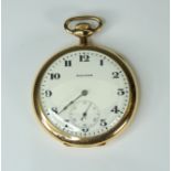 Waltham, Taschenuhr Metall vergoldeter Deckel. Stahl-Uhrwerk, Colonial Series 17 Jewel