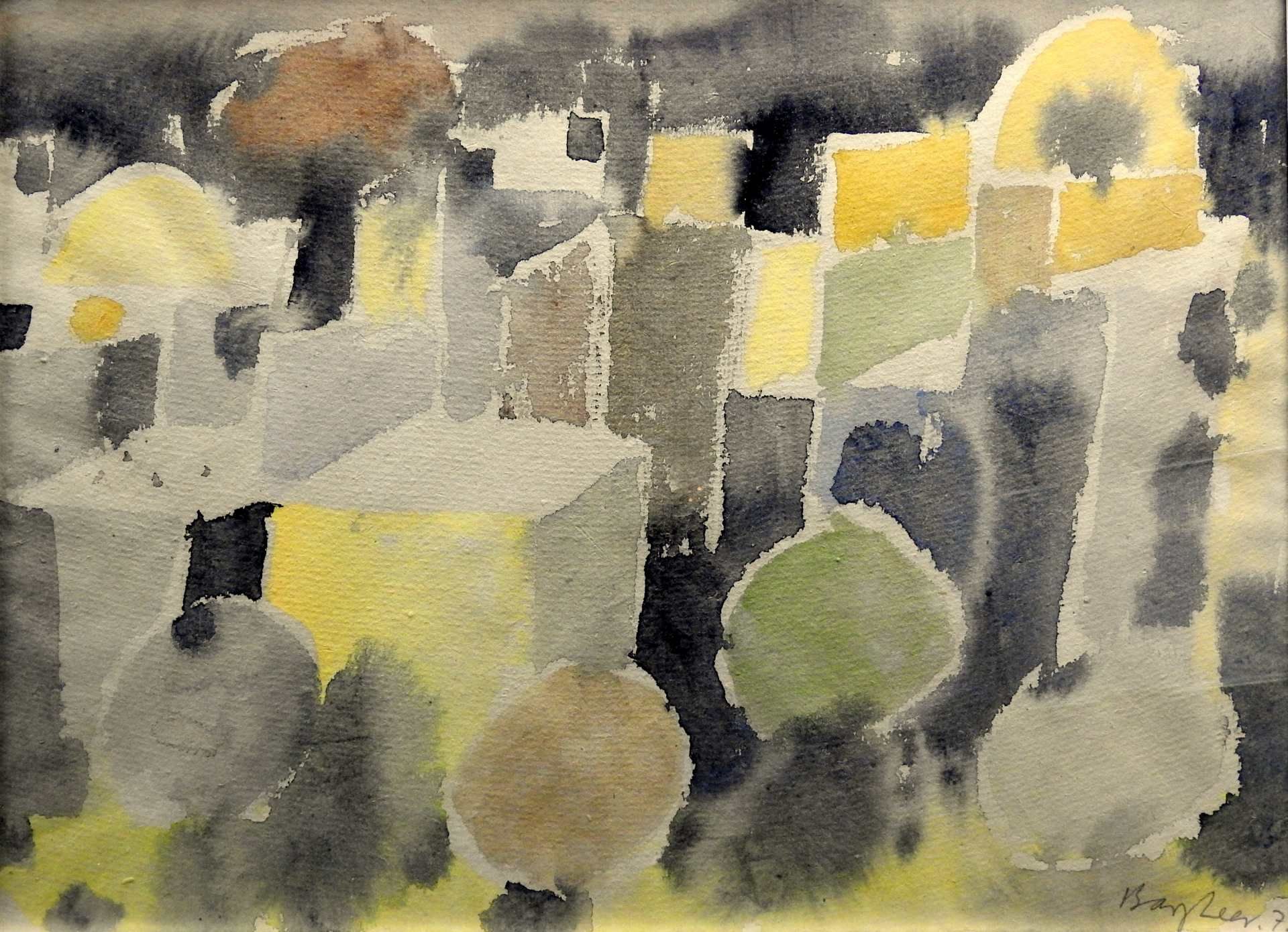 Eduard Bargheer, 1901 Hamburg - 1979 Hamburg Aquarell/Papier. Mosaikartige südliche S