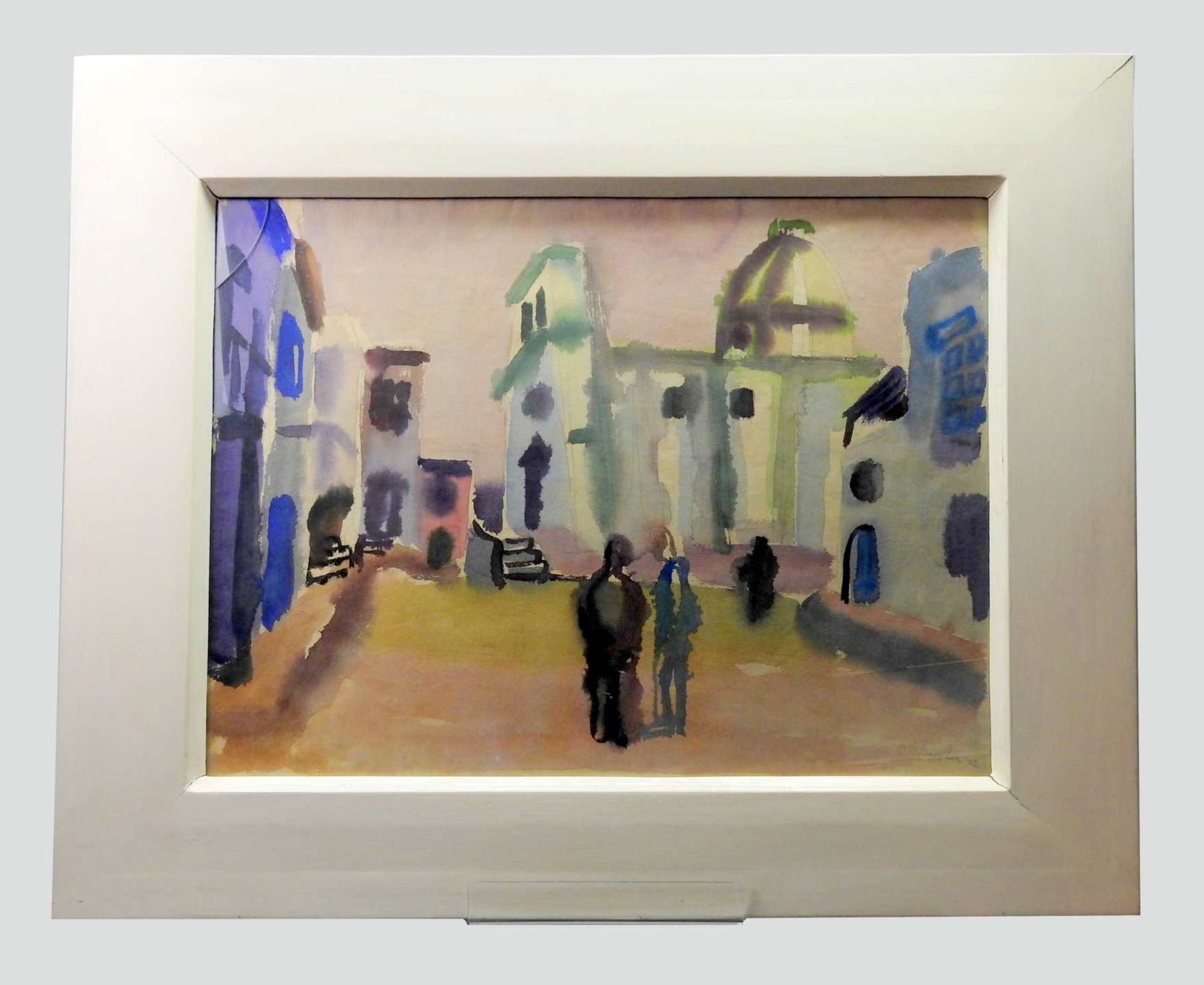 Eduard Bargheer, 1901 Hamburg - 1979 Hamburg Aquarell/Bleistift/Papier. Auf dem Kirche - Bild 2 aus 2