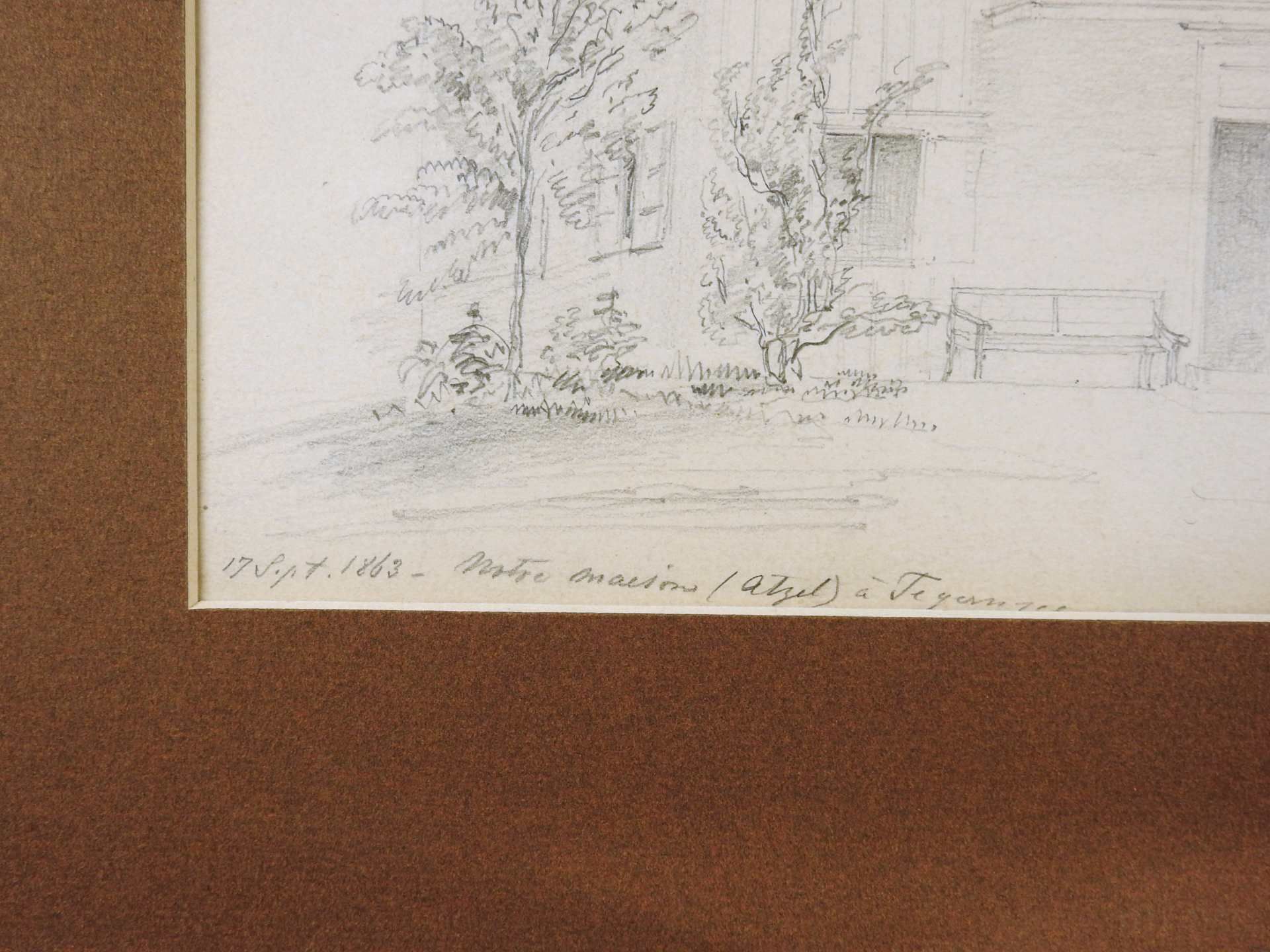 Feine Zeichnung der Tegernseer Rosenstraße Bleistift/Papier. Ansicht eines Hauses in - Image 3 of 3