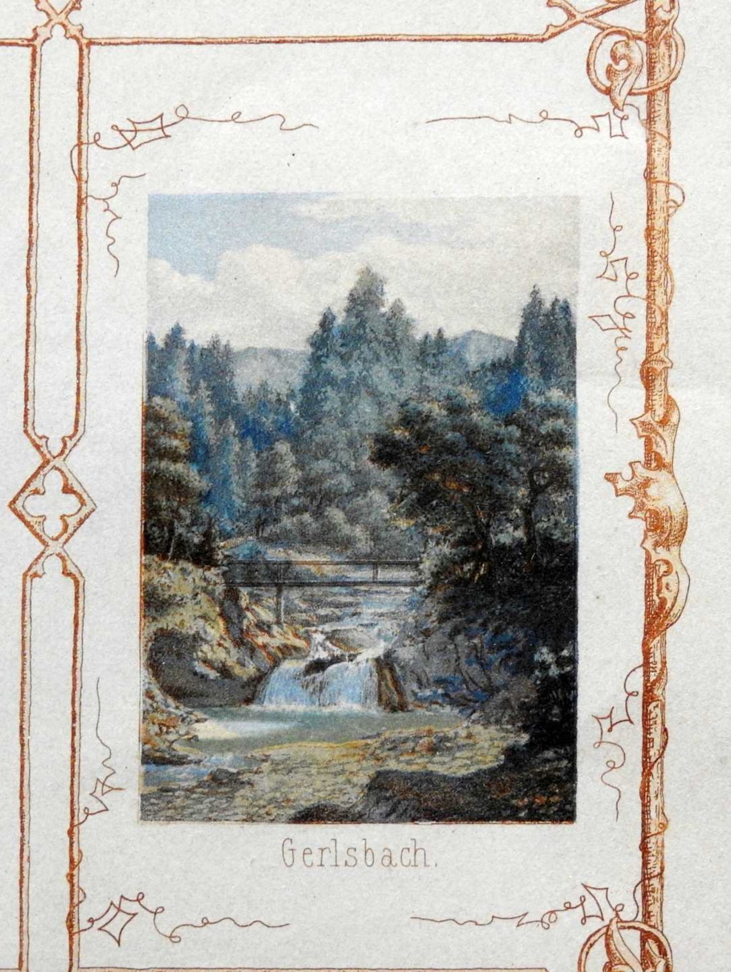 Ansichten von Wildbad Kreuth Farblithographie/Papier. 9 Lithographien verschiedener Al - Image 6 of 6