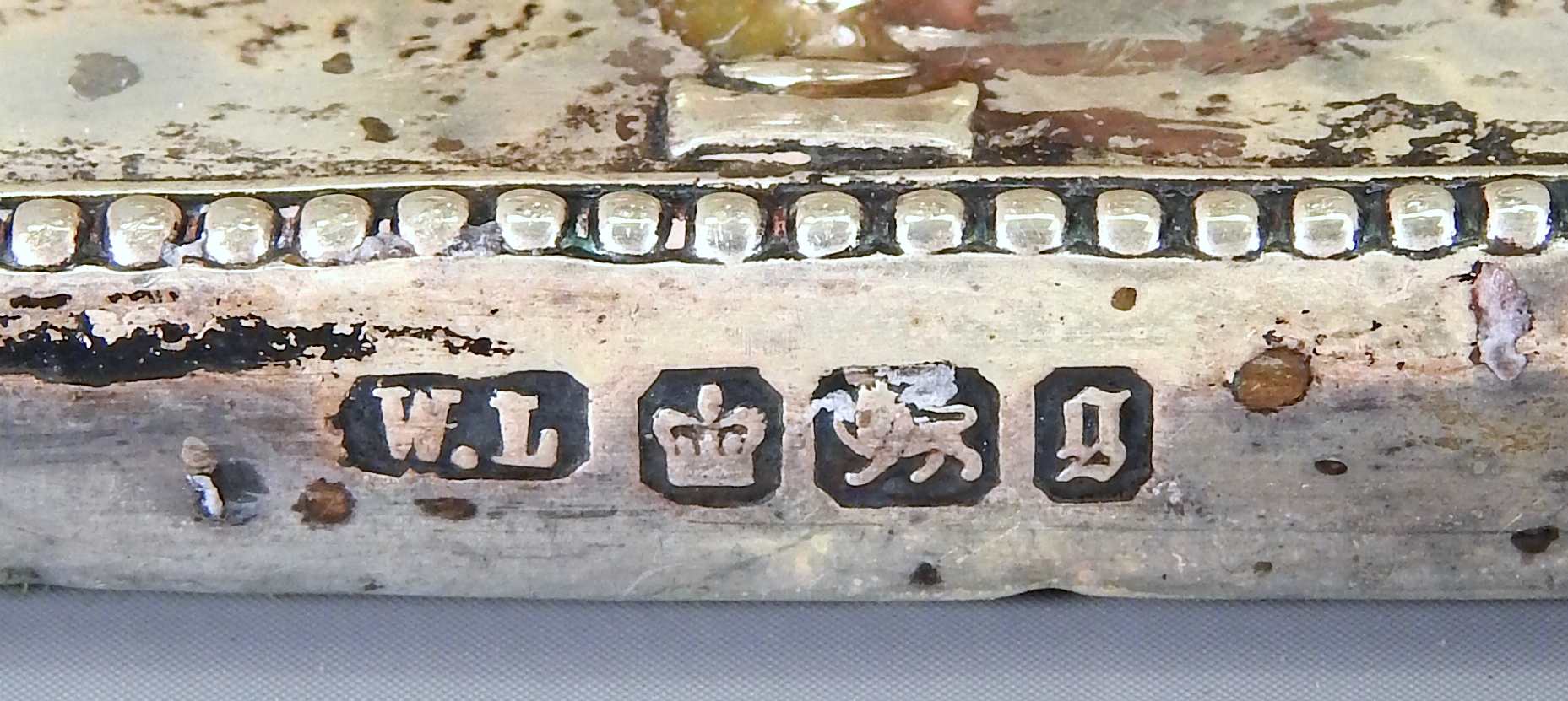 Paar prächtige Kerzenständer Silber Sterling weighted, am unteren Rand mit schreiten - Image 5 of 5