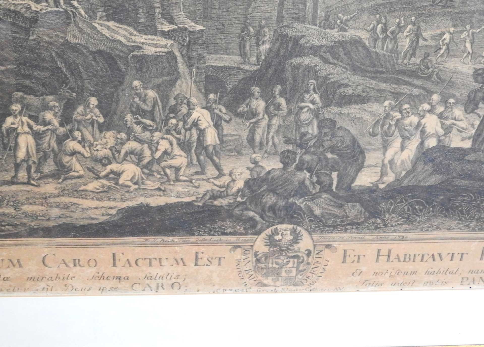 Anbetung Christi Kupferstich/Papier. Ungewöhnliche Darstellung nach Franz Joachim Bei - Bild 2 aus 6
