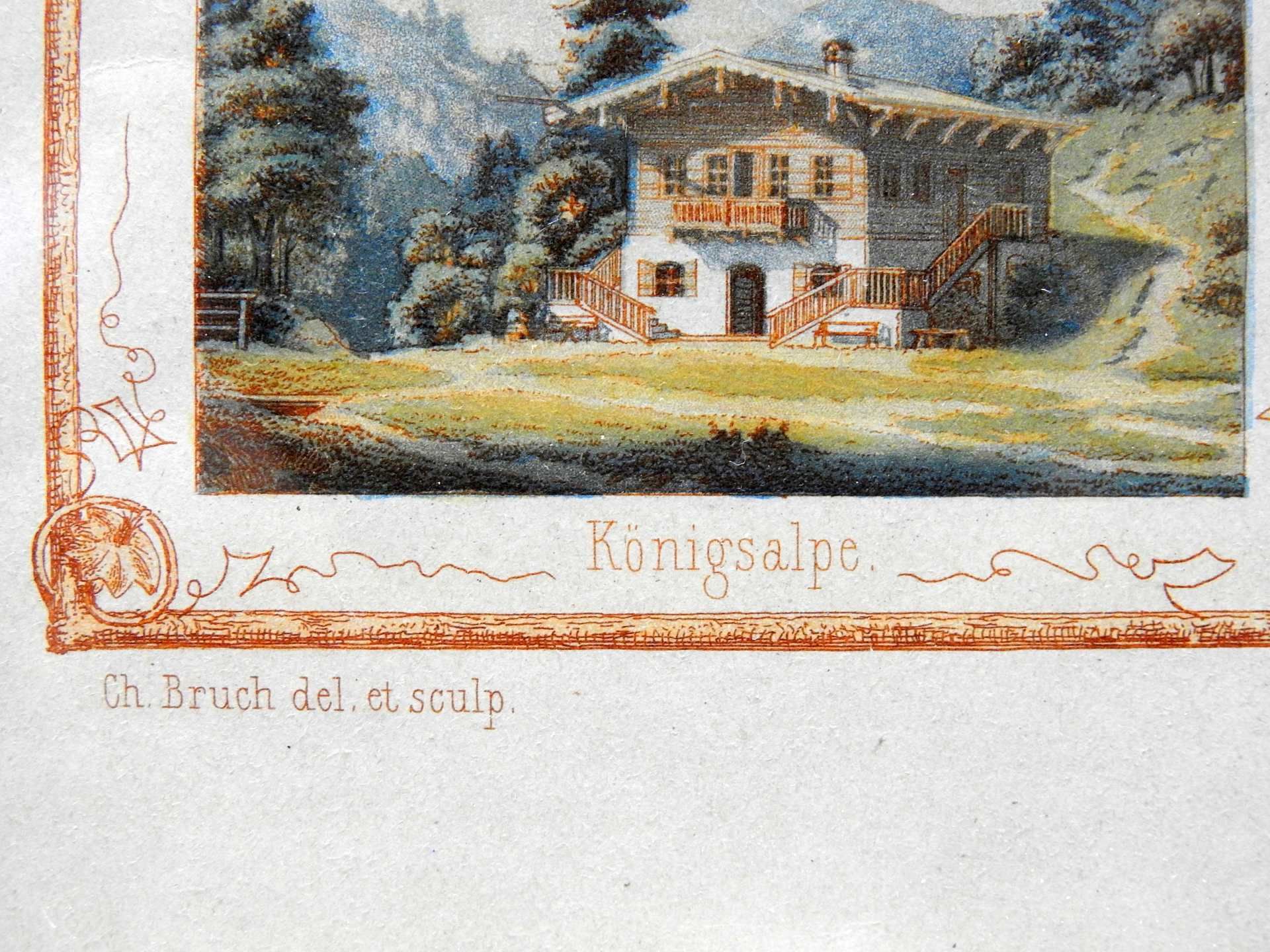 Ansichten von Wildbad Kreuth Farblithographie/Papier. 9 Lithographien verschiedener Al - Image 4 of 6