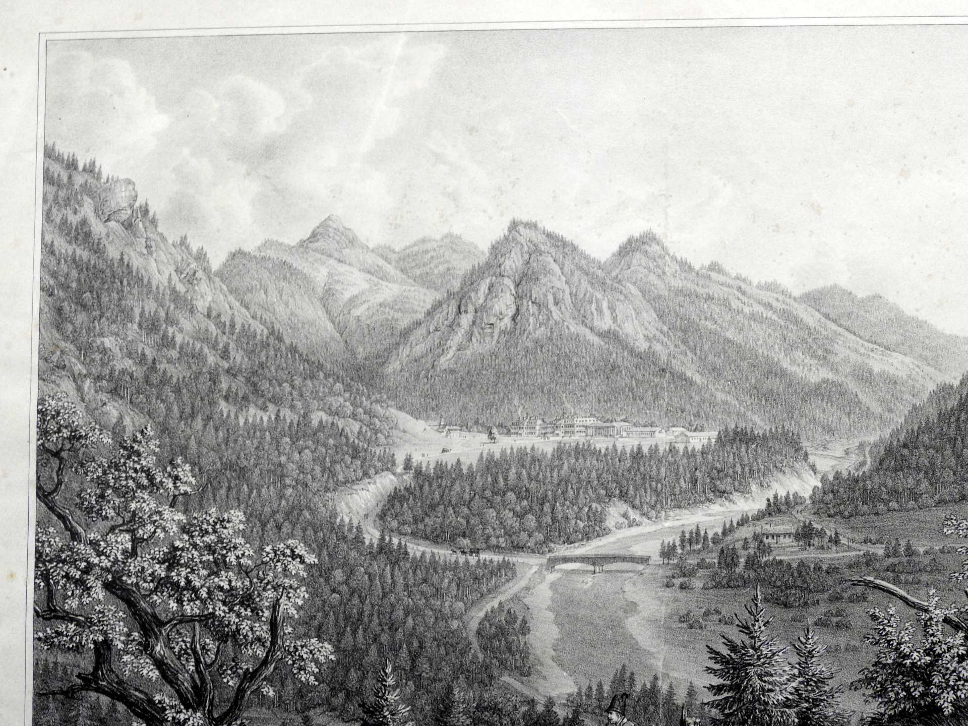 Gustav Kraus, 1804 Passau – 1852 München Lithographie/Papier. Blick von einer Anhö - Image 5 of 5