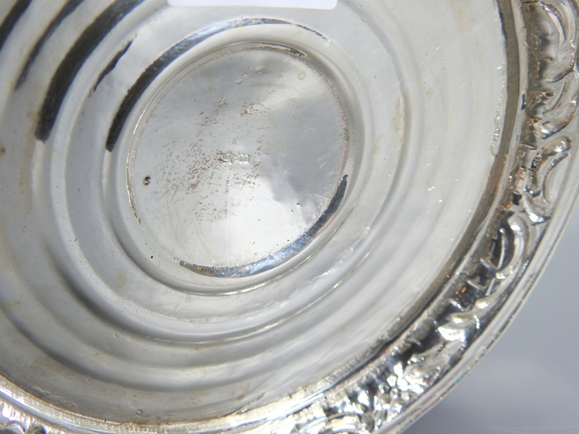Reich verziertes Kannenrechaud Silber 800, am Boden einzeln mit Feingehaltsstempel sow - Bild 8 aus 9