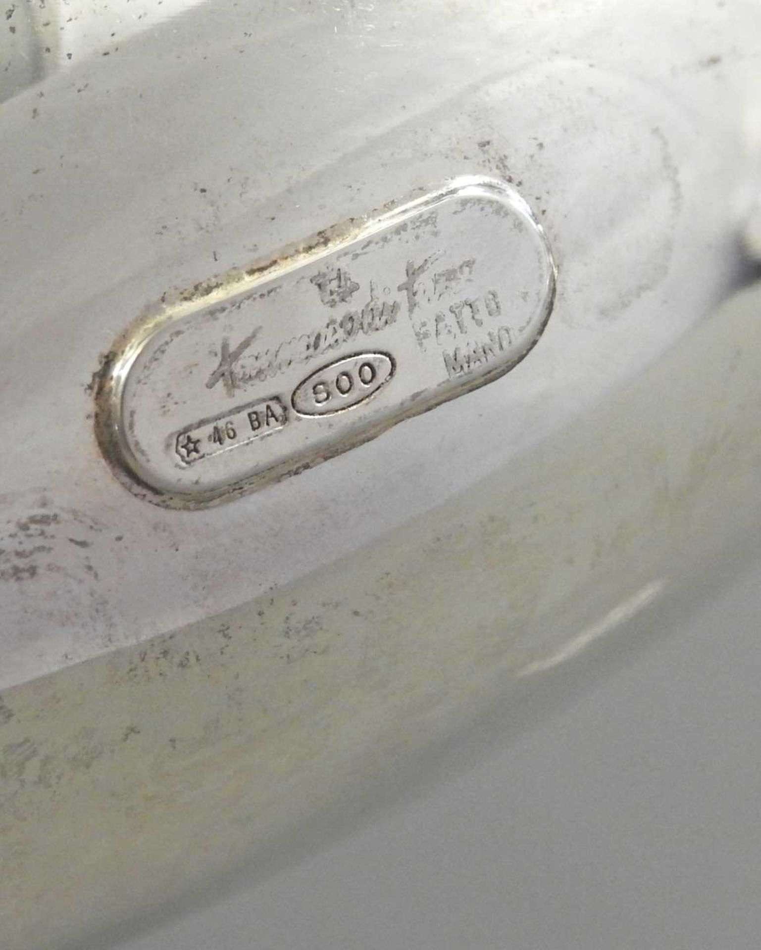 Paar feine Anbietschalen Silber 800, am Rand mit Feingehaltsstempel, Land- und Herstel - Image 5 of 6