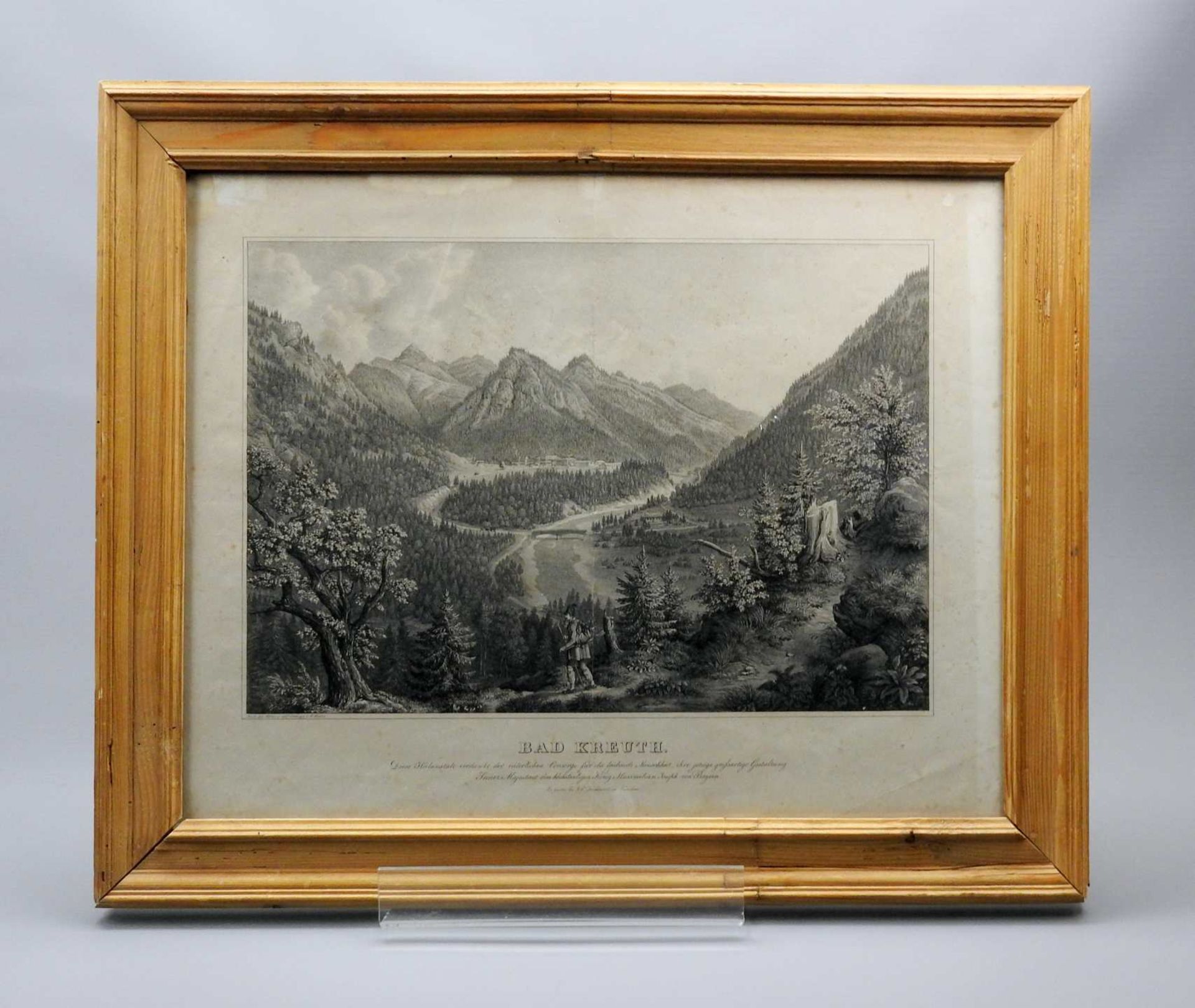 Gustav Kraus, 1804 Passau – 1852 München Lithographie/Papier. Blick von einer Anhö - Image 3 of 5