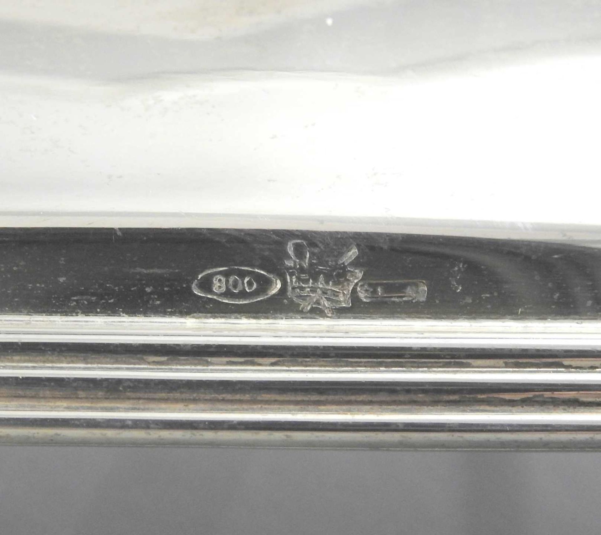 Paar kleiner Tabletts Silber 800, mit Feingehaltsstempel, Land- und Herstellerpunze au - Image 4 of 8