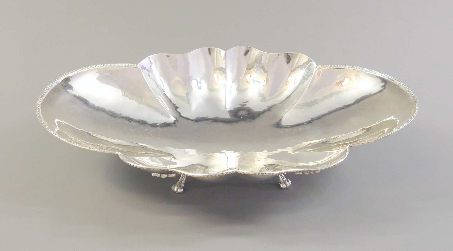 Elegante Anbietschale Silber 800, am unteren Rand mit Feingehaltsstempel und italienis - Image 4 of 5