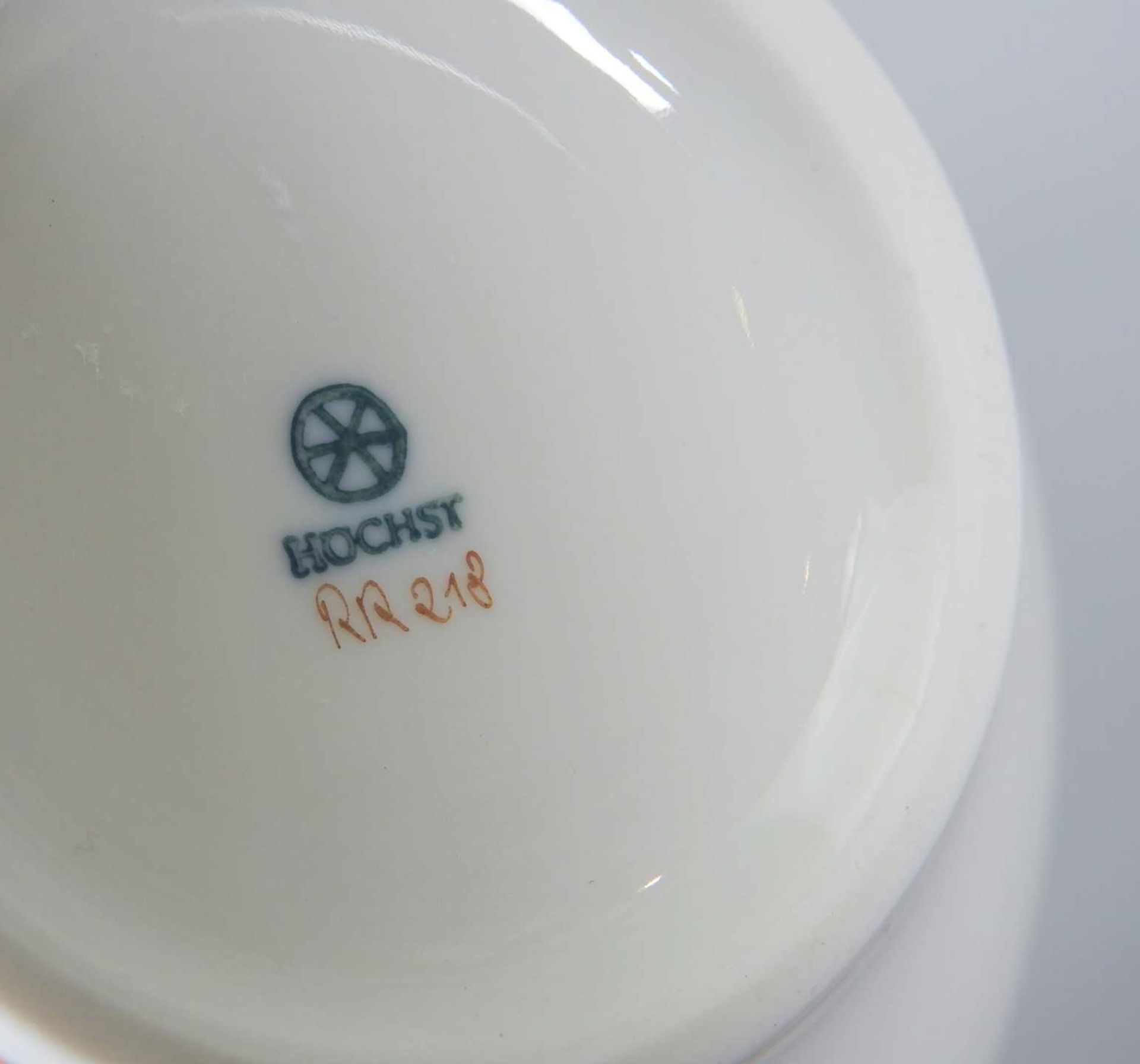 Höchst, Paar Teekännchen Porzellan, am Boden mit blauer Marke und „Hajdu Terer“ - Bild 9 aus 9
