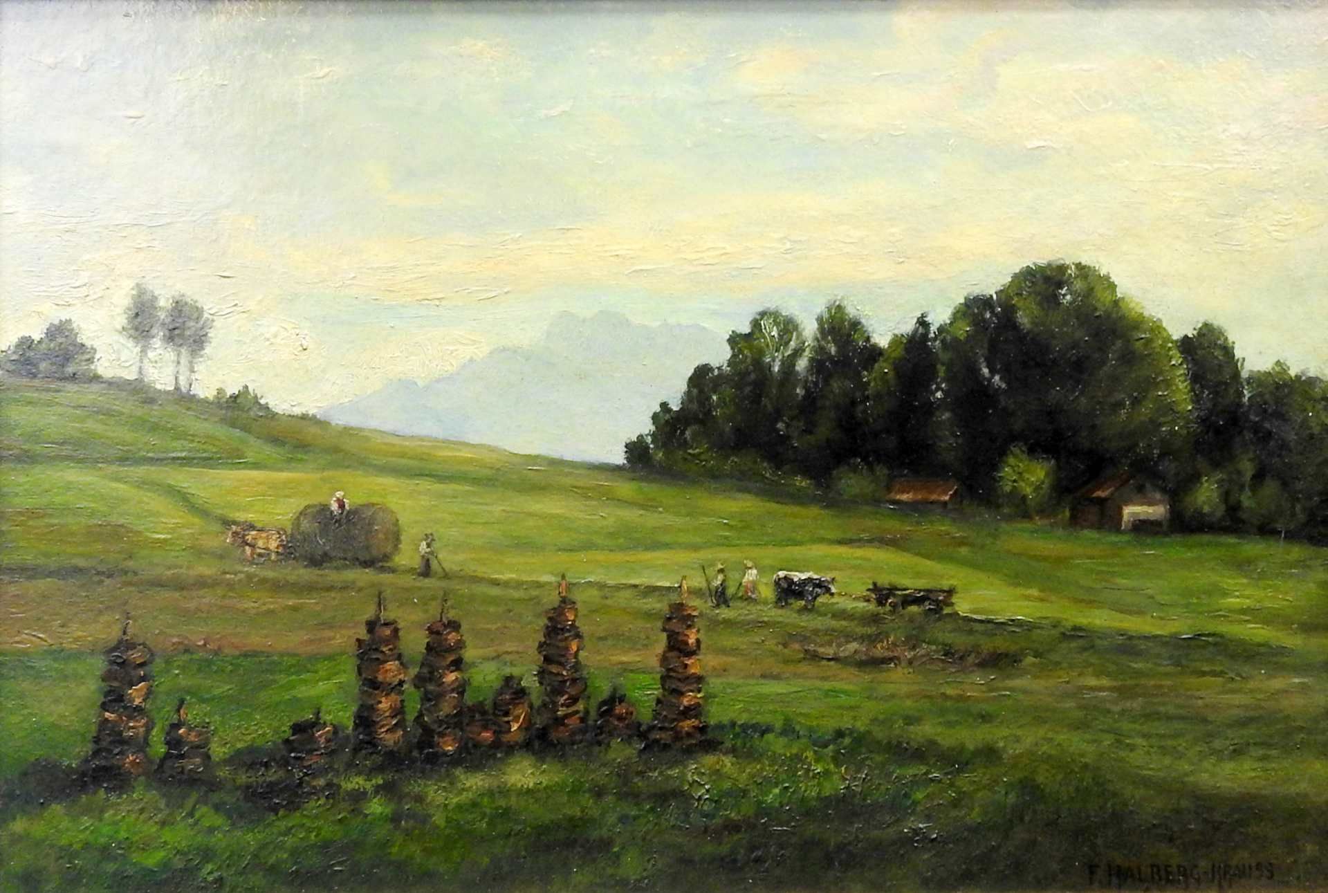 Fritz Halberg-Krauss, 1875 Stadtprozelten - 1951 Prien am Chiemsee Öl/Leinwand. Lands