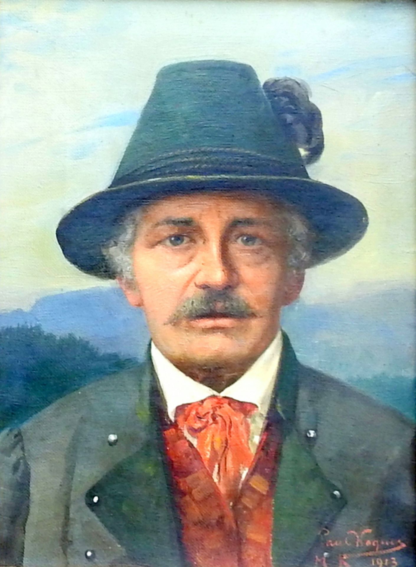 Paul Wagner, 1864 – tätig in Bayern Öl/Leinwand. Zwei Portraits als Gegenstücke, - Image 4 of 9