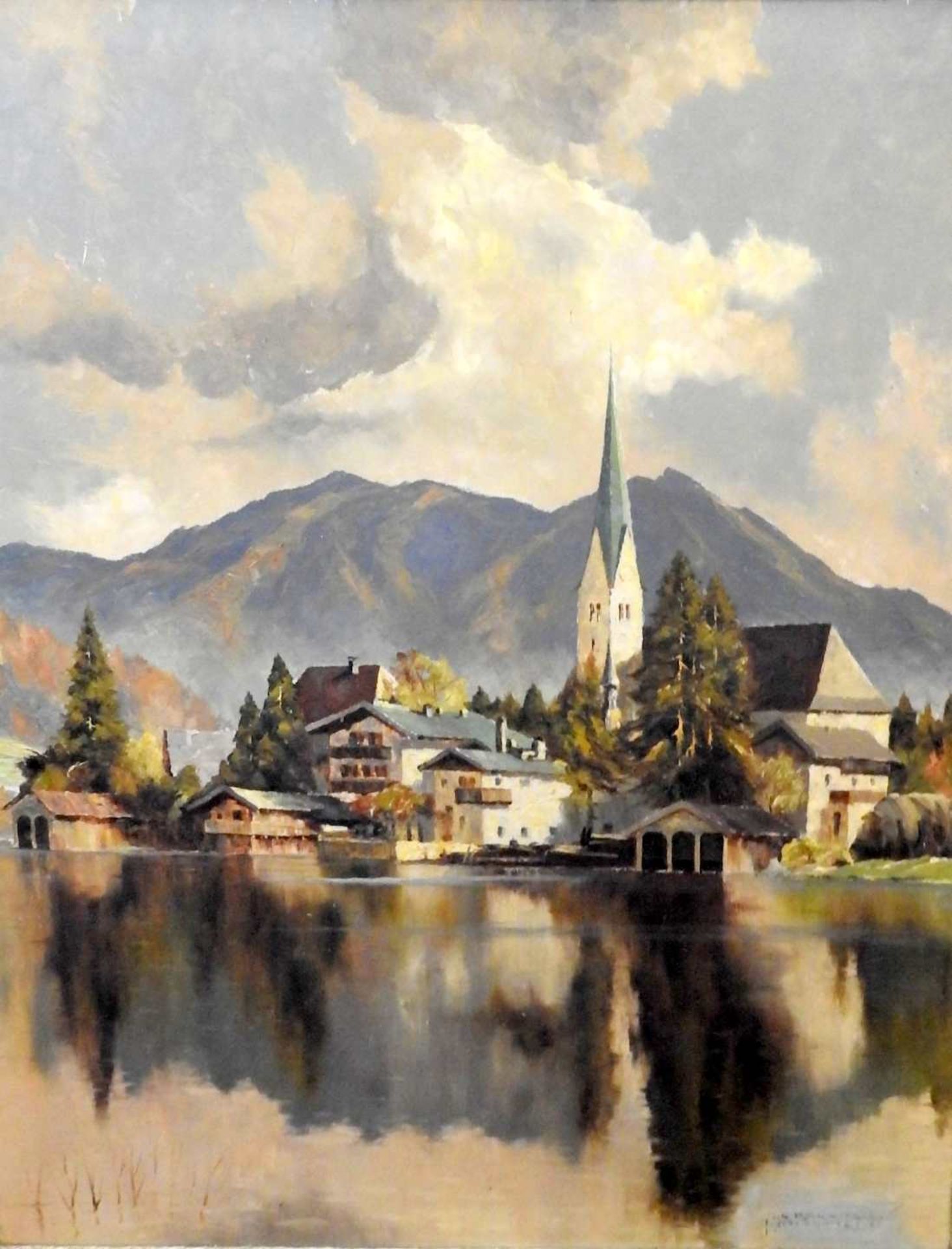 Georg Grauvogel, 1896 München – 1986 unbekannt Öl/Leinwand. Sommerliche Ansicht vo