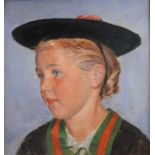 Hedwig von Schlieben, 1882 Hagenow - 1928 unbekannt Öl/Leinwand. Portrait eines Mädc