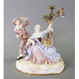 Meissen, Mädchen mit Harlekin