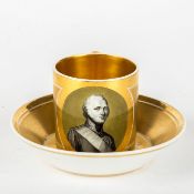 Tasse mit dem Porträt von Zar Alexander I. von Russland