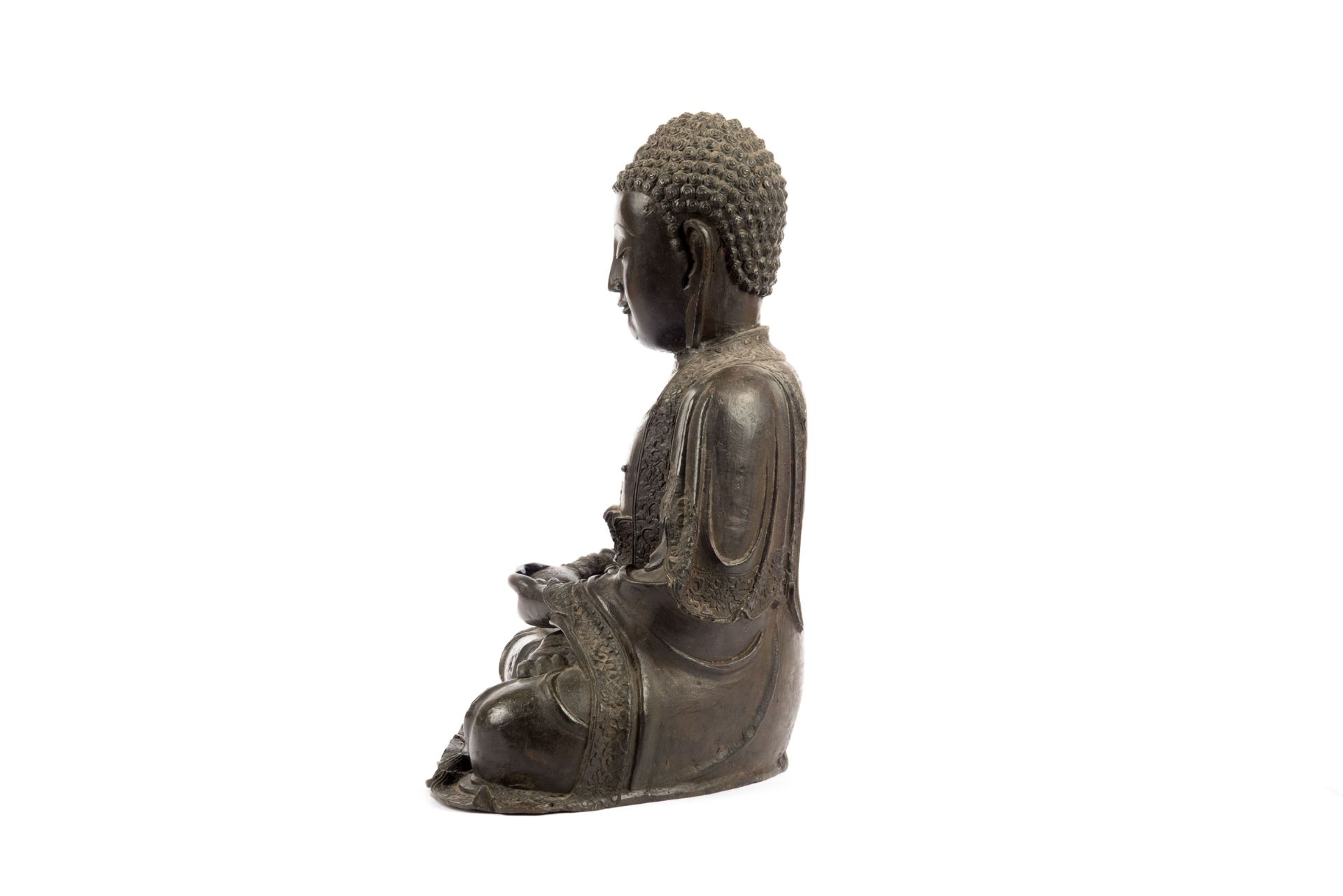 Buddha Amitabha. Bronze Qing-Zeit oder früher - Bild 3 aus 3