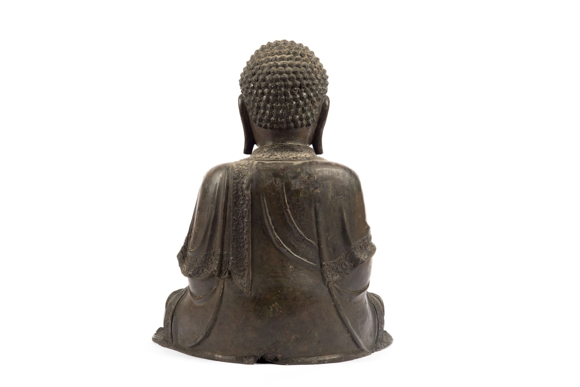 Buddha Amitabha. Bronze Qing-Zeit oder früher - Bild 2 aus 3