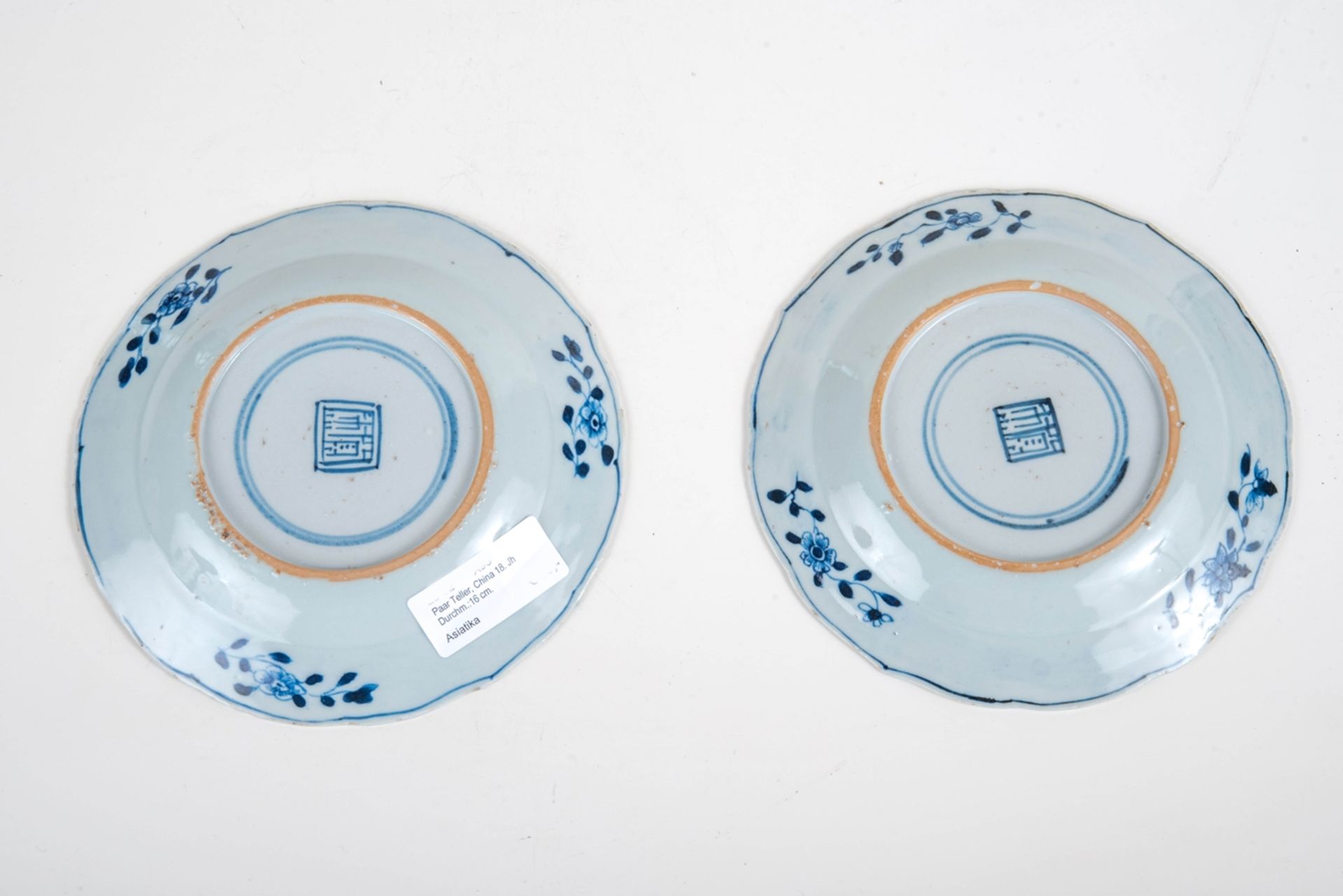 Paar Teller, China Kangxi (1662 - 1722) - Bild 2 aus 2