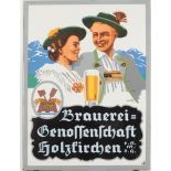 Pyro Email Schild, Brauerei Genossenschaft Holzkirchen