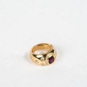 Bandring mit Rhodolite und Diamanten