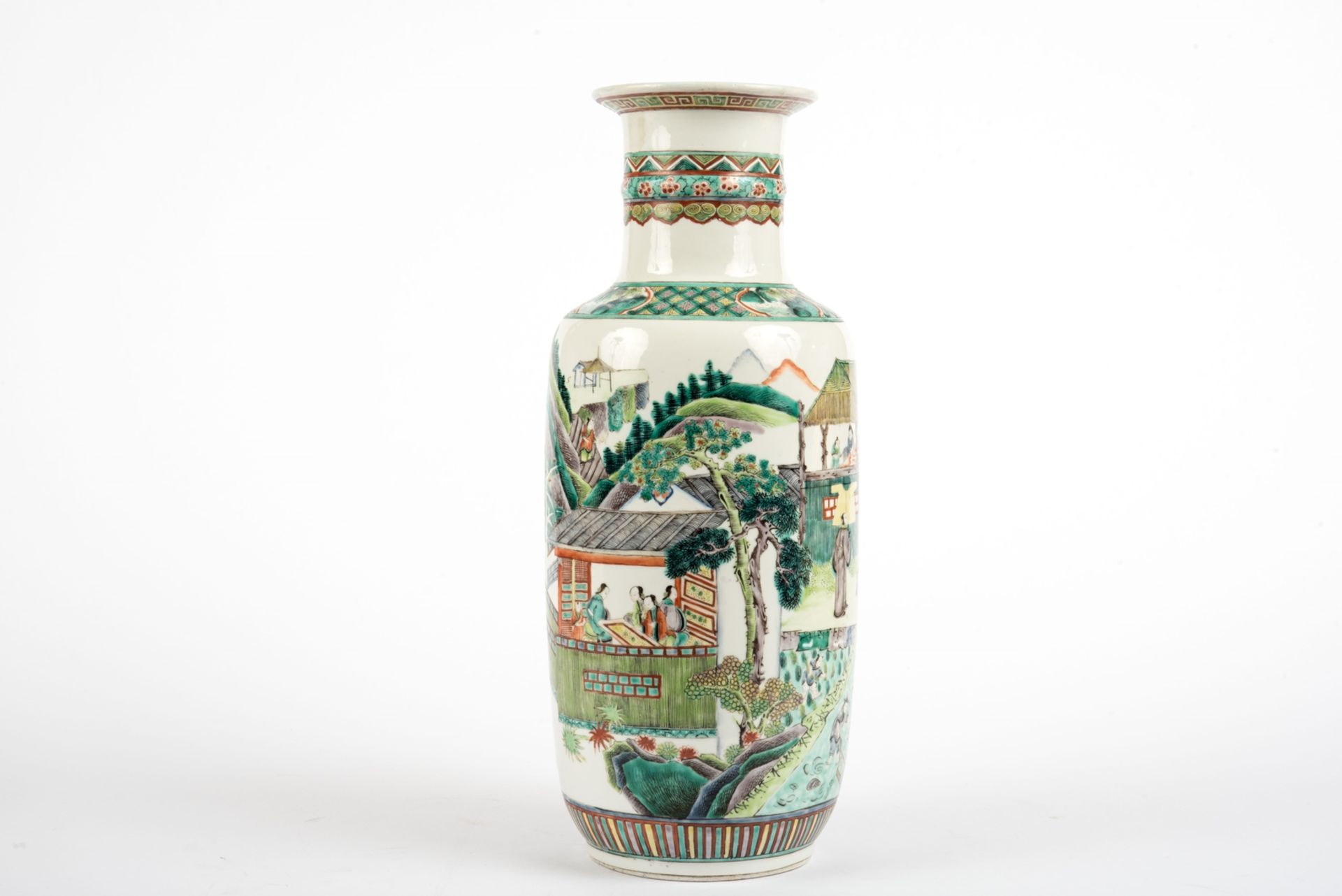 Vase mit famille verte-Dekor