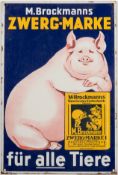 Werbeschild M.Brockmanns  Zwerg-Marke  für alle Tiere