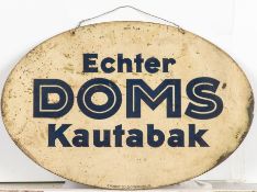Werbeschild DOMS  Kautabak