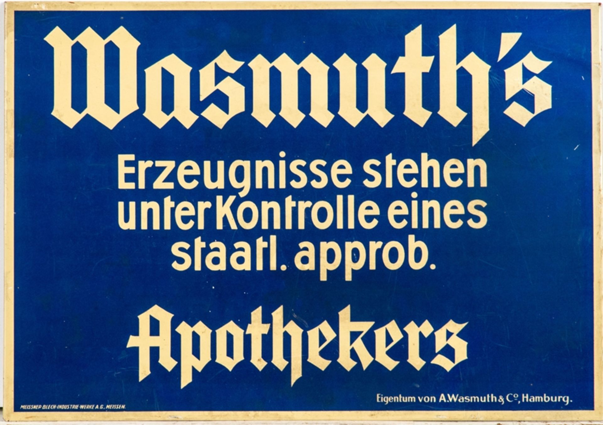 Wasmuth's  Blechschild