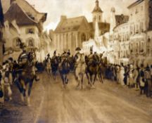 Schreuer, Wilhelm: Napoleon beim Einzug in der Ratinger Strasse in Duesseldorf