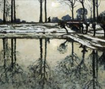 Clarenbach, Max: Winter am Weiher