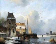 t'Hoen, Pieter Cornelis:  Winter am Kanal